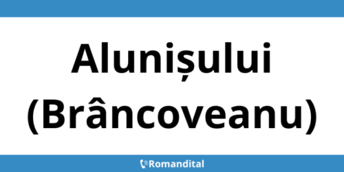 Contact telefon DIGI deranjamente în Alunișului (Brâncoveanu)
